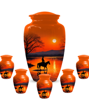 Cowboy Urn for Ashes | Western Cremation Urn for Dad