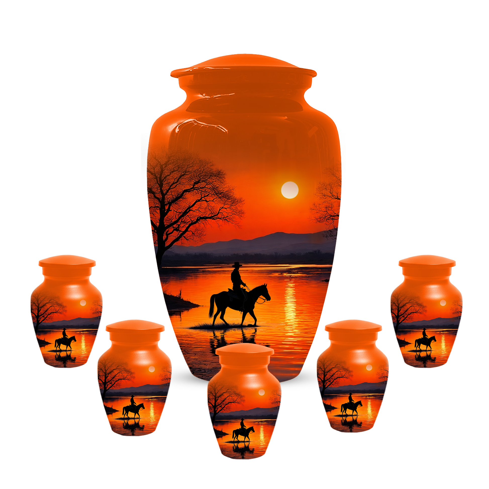 Cowboy Urn for Ashes | Western Cremation Urn for Dad