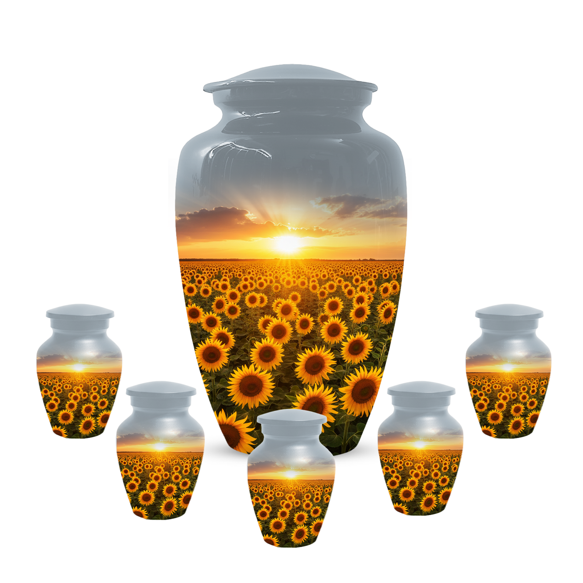 Sunflower Urn for Ashes, Custom Cremation Urn, Memorial Urn for Mom