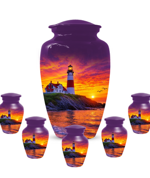 Lighthouse Cremation Urn for Ashes | Memorial Urn for Mom, Dad, Women & Men