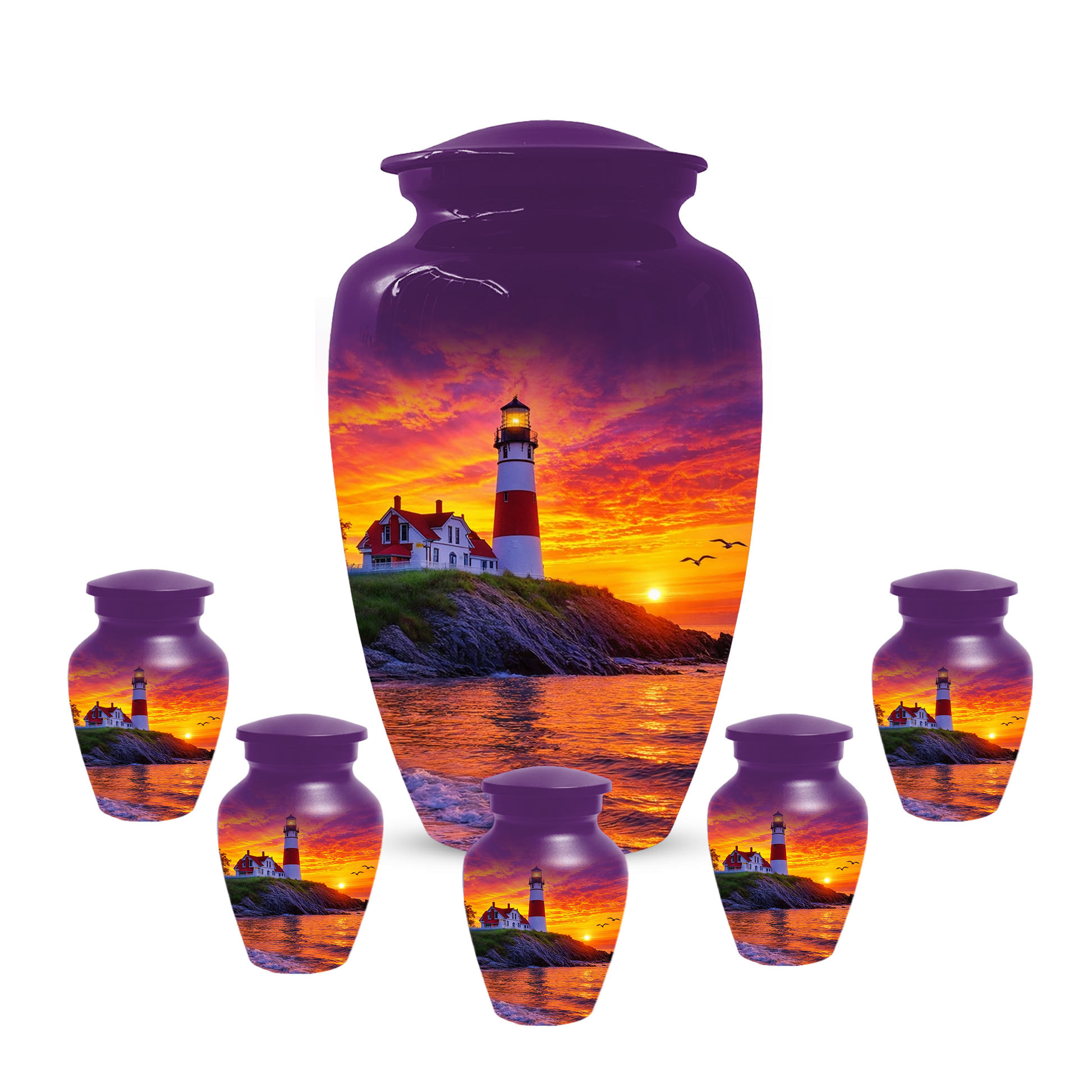 Lighthouse Cremation Urn for Ashes | Memorial Urn for Mom, Dad, Women & Men