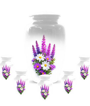 Wildflower Urn for Ashes, Custom Floral Cremation Urn for Mom