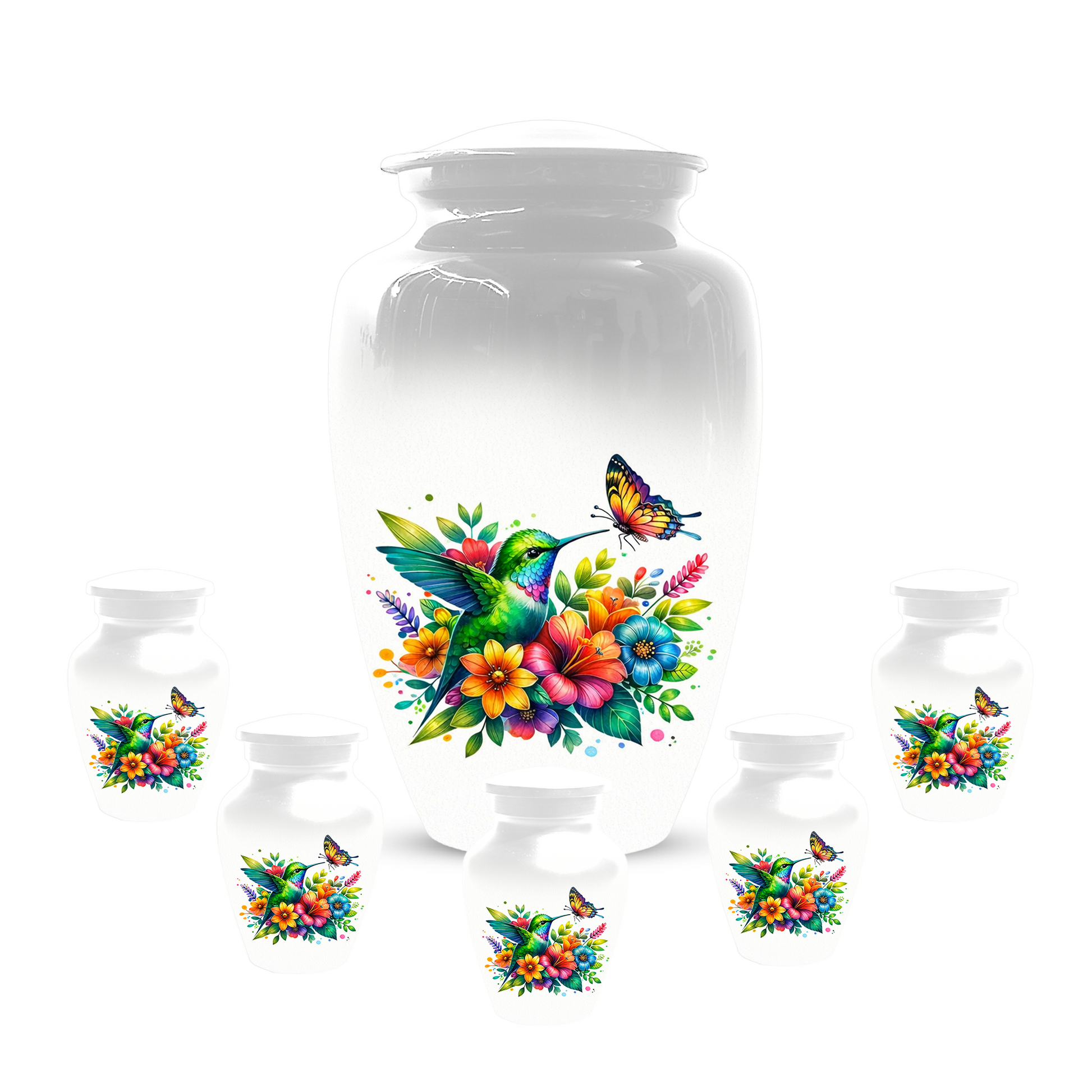 Personalized Hummingbird Cremation Urn for Human Ashes