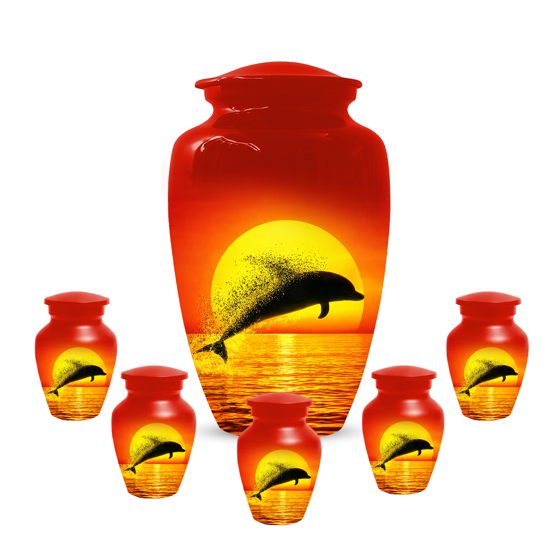 Dolphin Urn for Ashes | Adult Cremation Urn | Custom Memorial Urn for Human Ashes