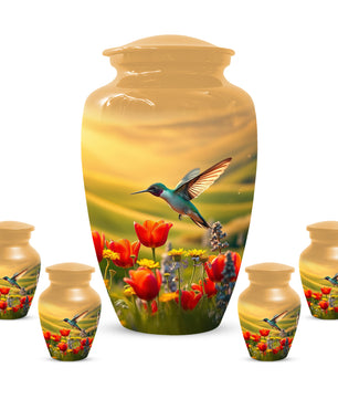 Hummingbird Urn for Mom – Custom Floral Cremation Urns for Ashes