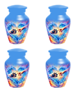 Rainbow Bridge Paw Print Cremation Urn -Dog Memorial Keepsake Urns for Ashes