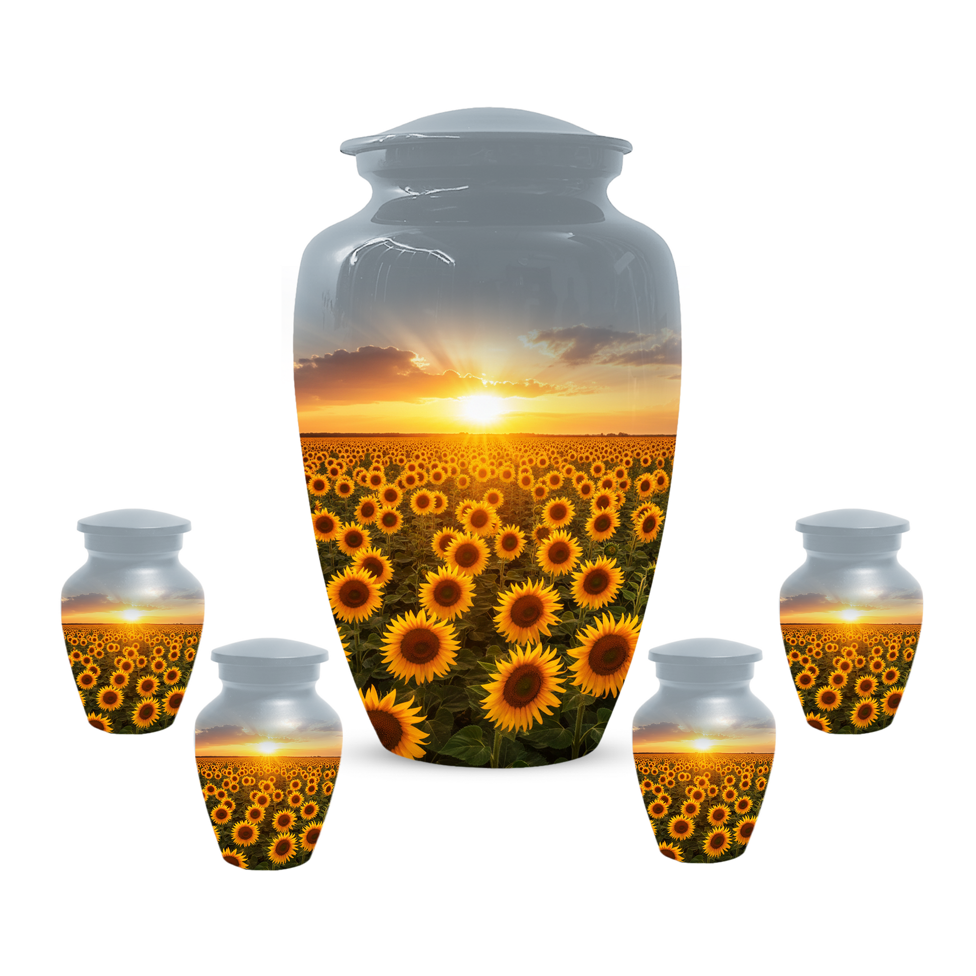 Sunflower Urn for Ashes, Custom Cremation Urn, Memorial Urn for Mom
