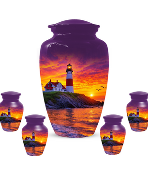Lighthouse Cremation Urn for Ashes | Memorial Urn for Mom, Dad, Women & Men
