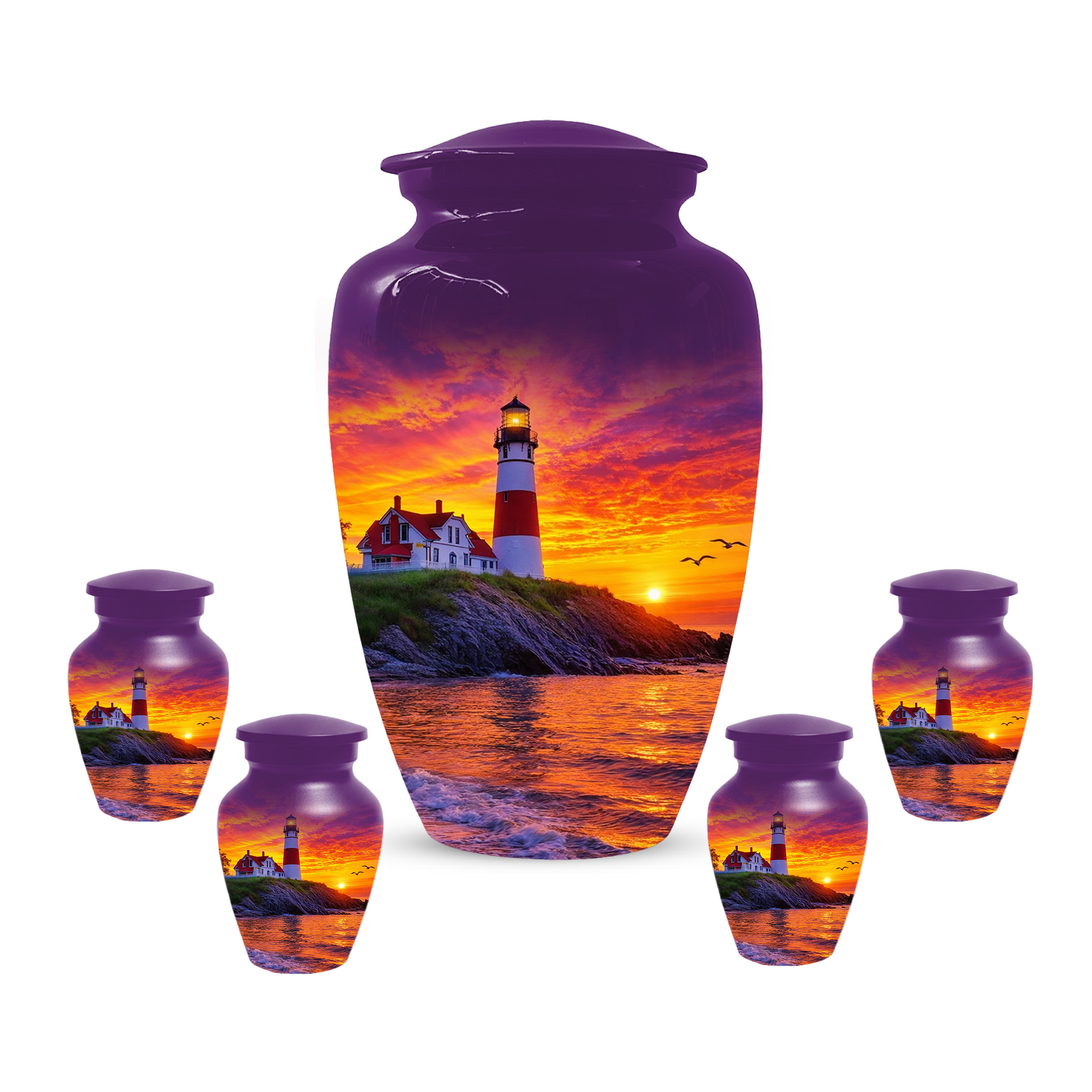Lighthouse Cremation Urn for Ashes | Memorial Urn for Mom, Dad, Women & Men