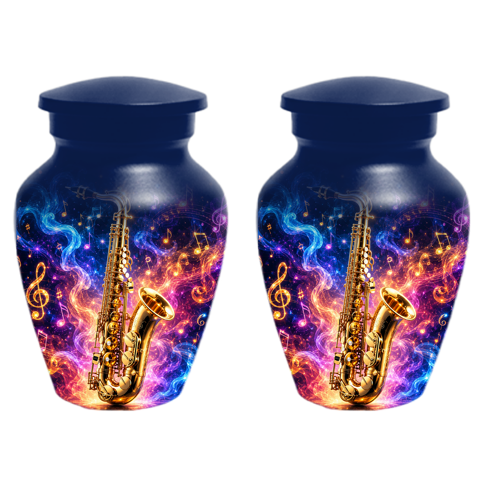Saxophone Cremation Urn for Dad & Mom, Personalized Music Memorial Urn for Human Ashes