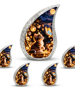 Cat Urn for Ashes, keepsake Personalized Cat Cremation Urn