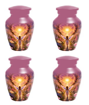 Angel Wing Cremation Urn for Mom - Heavenly Garden memorial urn for Women