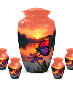 Butterfly Sunset Urn for Human Ashes | Butterfly Sunset Cremation Urn