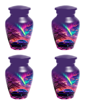 Muscle Car Urn for Human Ashes, Aurora Borealis Cremation Keepsake Urnsfor Dad