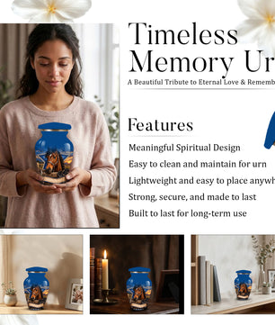 Adult Cremation Urn for Ashes – Western Cowboy Horse Adult Urn, Personalized Adult Memorial Urn