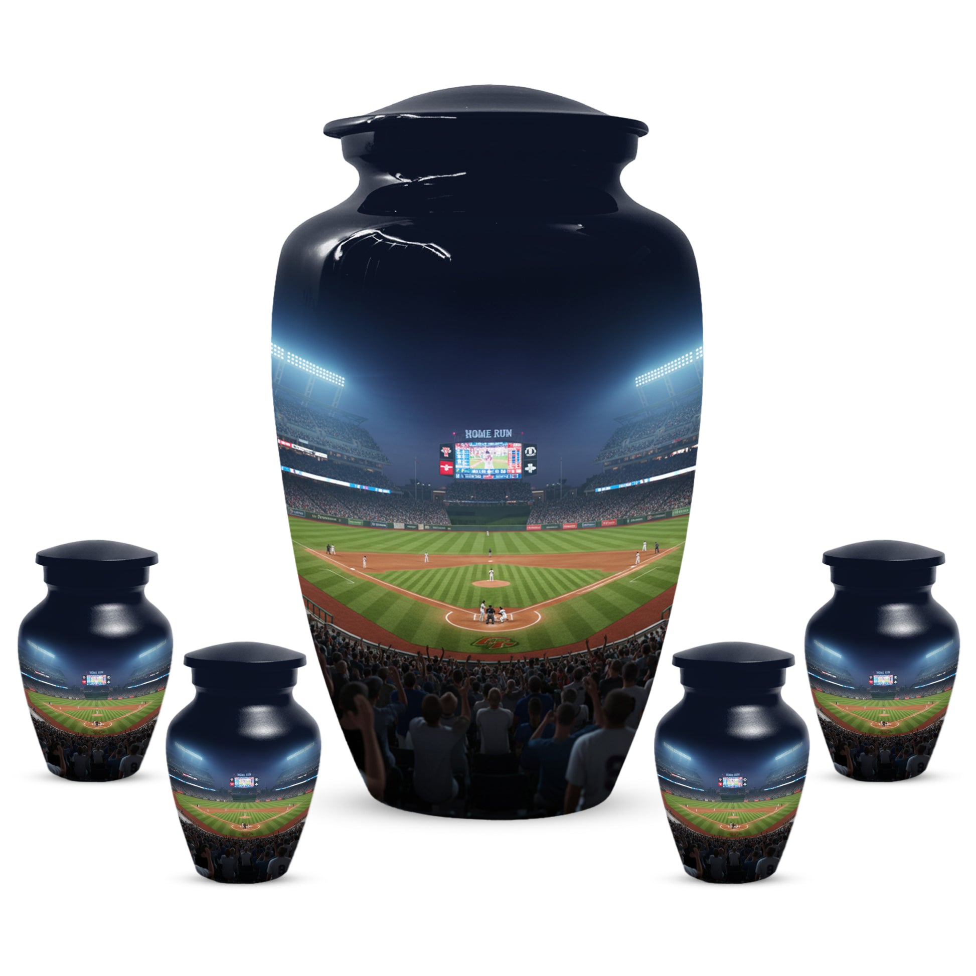 Baseball Stadium Adult Urn for Human Ashes | Personalized Baseball Cremation Urn for Men & Dad