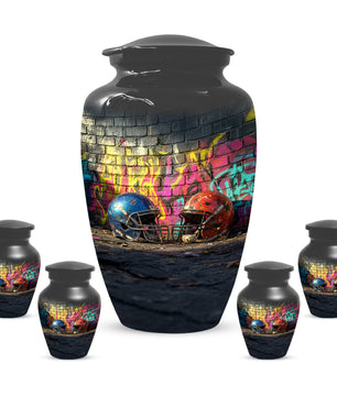 Football Helmet Urn for Dad – Custom Sports Cremation Urn for Ashes