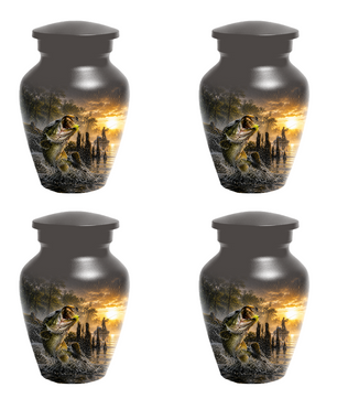 Fishing Urn for Dad - Bass Fisherman Memorial KeepsakeUrns,Personalized Lake Tribute