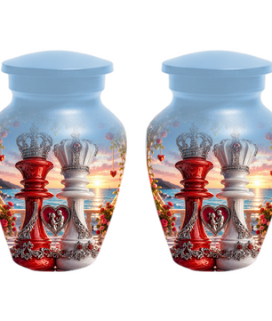 Extra Large Companion Urn for Two Adults - Personalized Couple Memorial for Mom & Dad