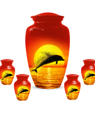 Dolphin Urn for Ashes | Adult Cremation Urn | Custom Memorial Urn for Human Ashes