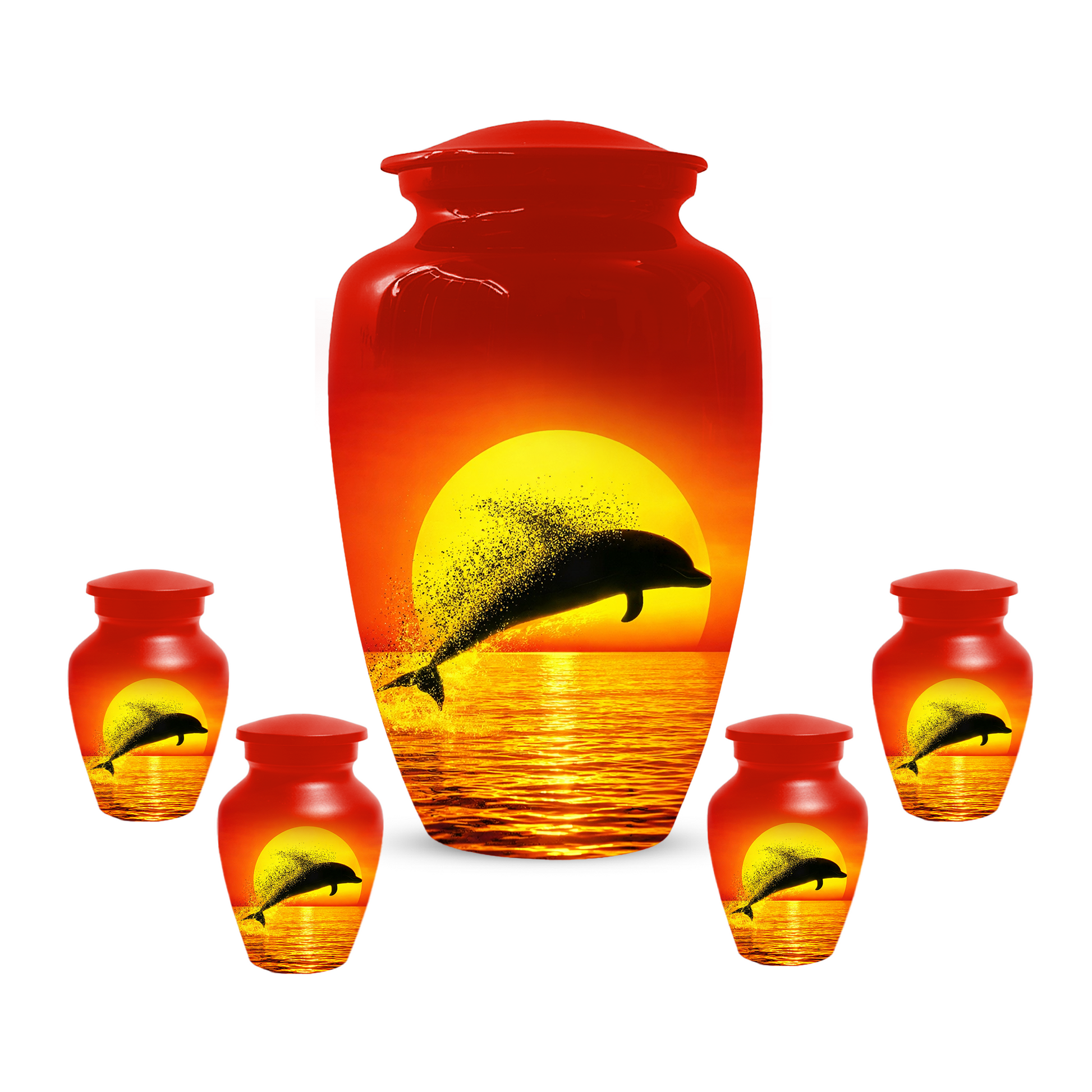 Dolphin Urn for Ashes | Adult Cremation Urn | Custom Memorial Urn for Human Ashes