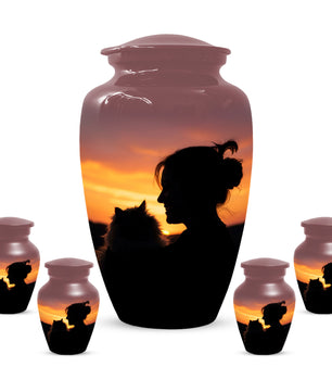 Personalized Cat Urn for Ashes | Custom Metal Pet Memoria