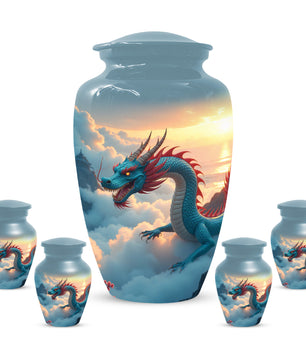 Celestial Sky Dragon Urn for Adult Ashes – Fantasy Dragon Adult Cremation Urn |  Memorial Urn