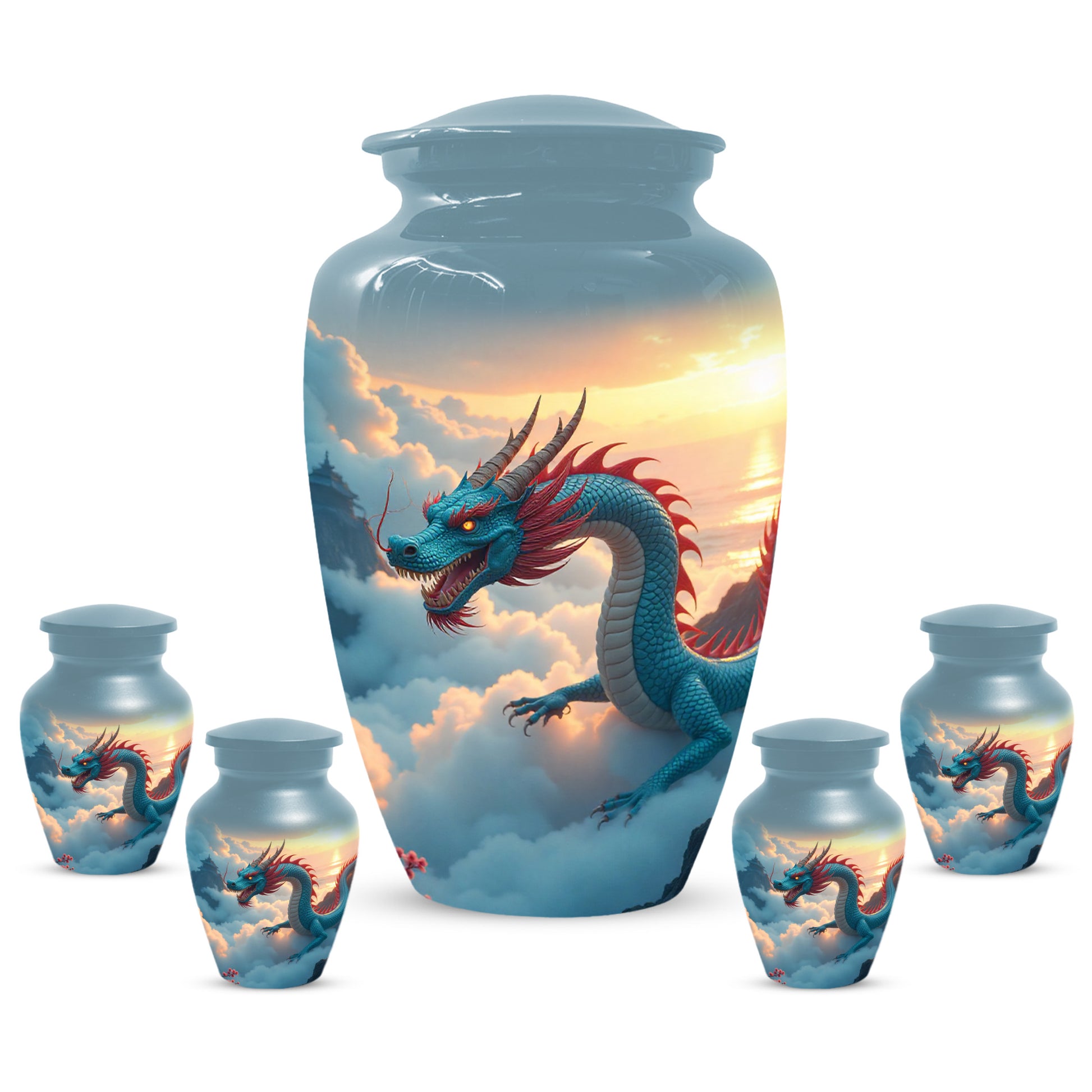 Celestial Sky Dragon Urn for Adult Ashes – Fantasy Dragon Adult Cremation Urn |  Memorial Urn