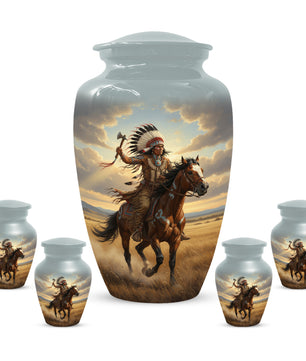 Warrior Horse Urn for Mom & Women | Unique Adult Female Cremation Urn for Human Ashes