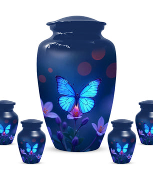 Blue Butterfly Urn for Human Ashes | Blue Butterfly Cremation Urn