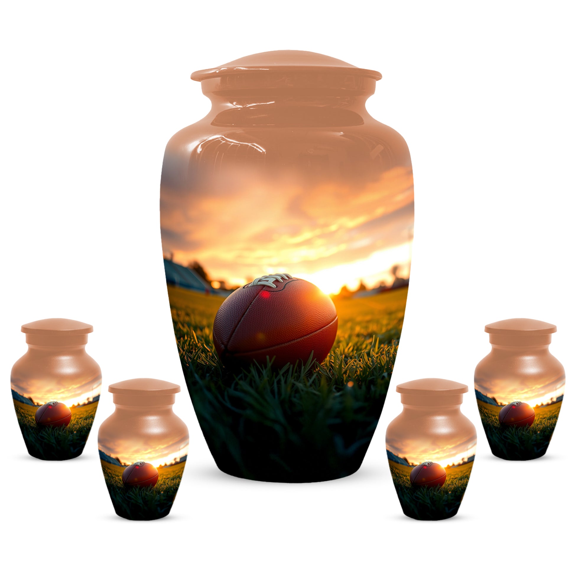 Football Urn for Dad – Custom Football Cremation Urns for Ashes |  Sports Memorial  Keepsake for Father,