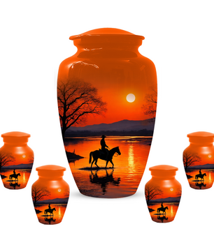 Cowboy Urn for Ashes | Western Cremation Urn for Dad