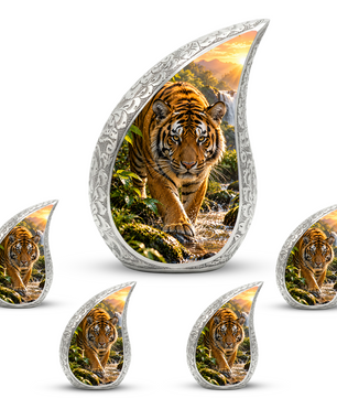 Tiger Cremation Urn for Dad -  Bengal Tiger Memorial Urn for Ashes