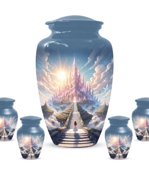 Heaven Stairway Urn for Mom – Custom Angel Memorial Cremation Urn for Ashes