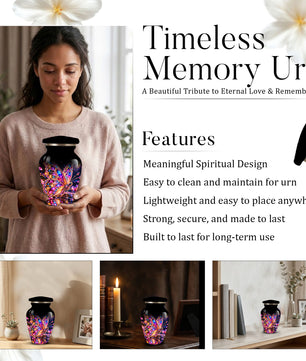 Personalized Adult Cremation Urn for Ashes, Jeweled Butterfly Memorial Urn, Custom Butterfly Urn
