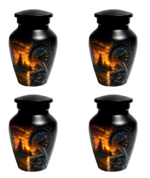 Motorcycle Memorial Urn for Dad | Biker Cremation Urns for Ashes Male