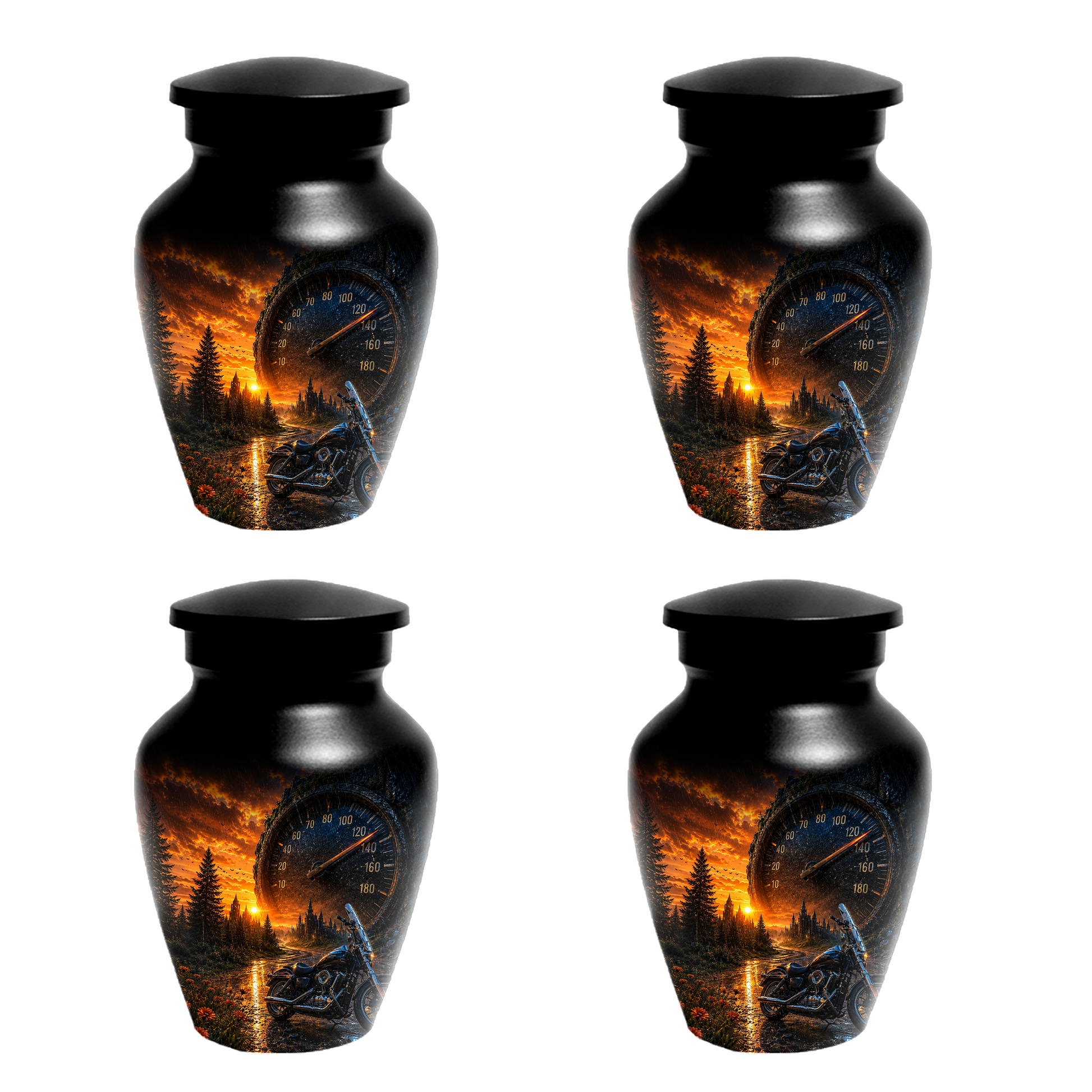 Motorcycle Memorial Urn for Dad | Biker Cremation Urns for Ashes Male
