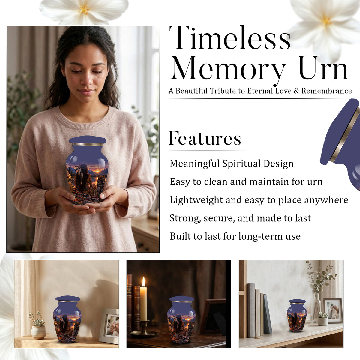 Adult Cremation Urn for Ashes | Personalized Adult Urn | Handmade Memorial Urn