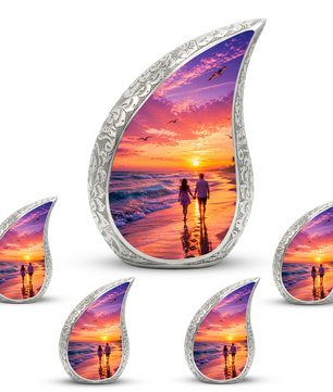 Beach Sunset Urn for Human Ashes | Ocean Sunset Cremation Urn
