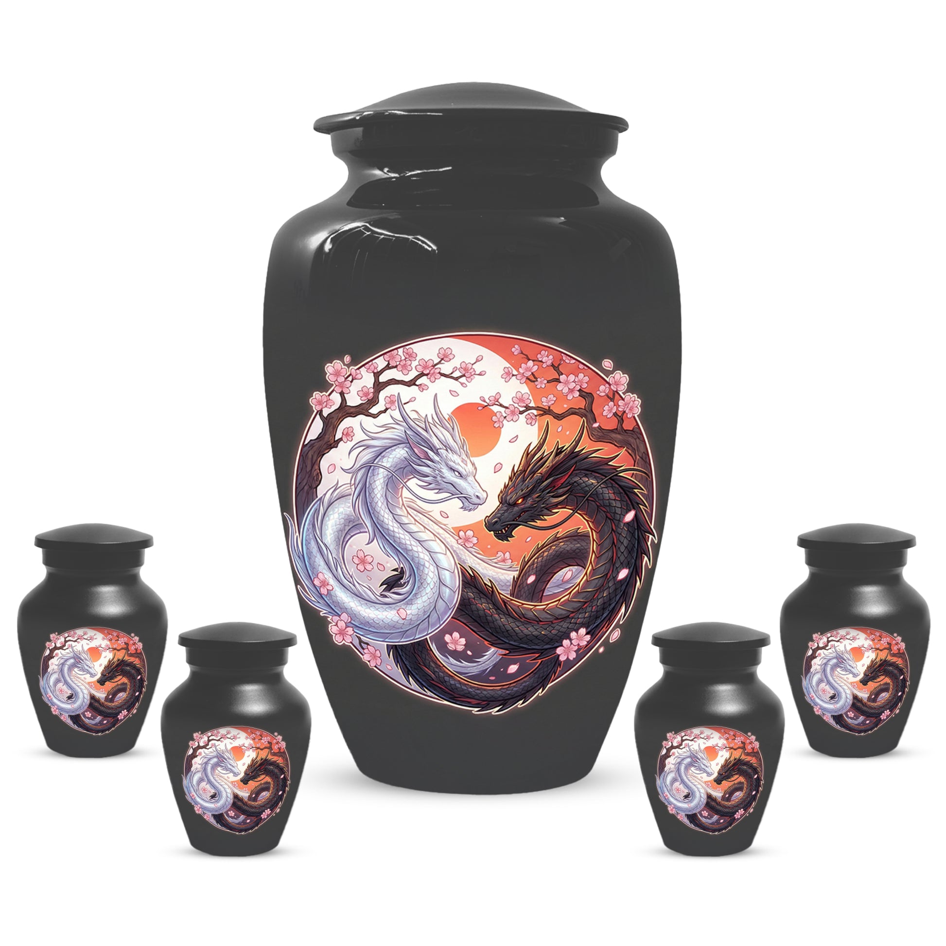 Yin Yang Dragon Urn – Custom Dragon Cremation Urns for Ashes|  Memorial Keepsake for Mom &Dad