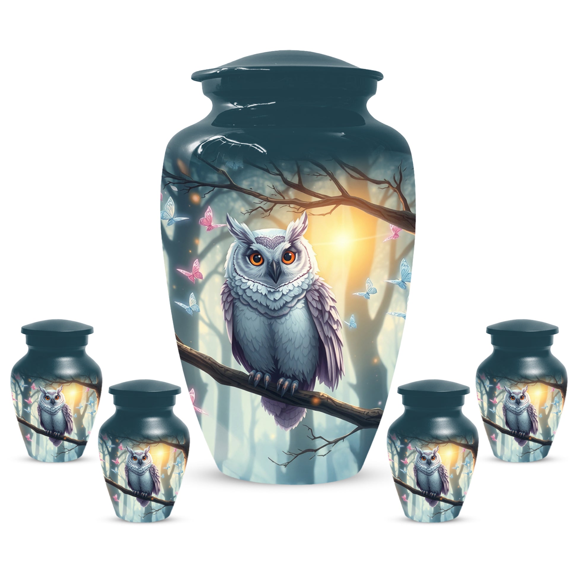 Personalized Owl Urn for Mom – Custom Owl Cremation Urn for Ashes