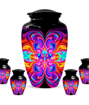 Abstract Colorful Cremation Urns for Ashes – Custom Adult Memorial Urn
