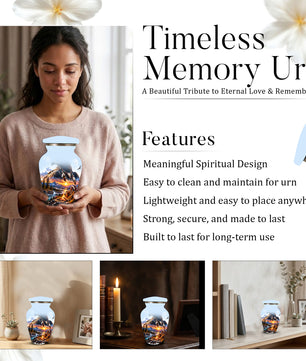 Personalized Adult Cremation Urn for Ashes, Native American Eagle Memorial Urn