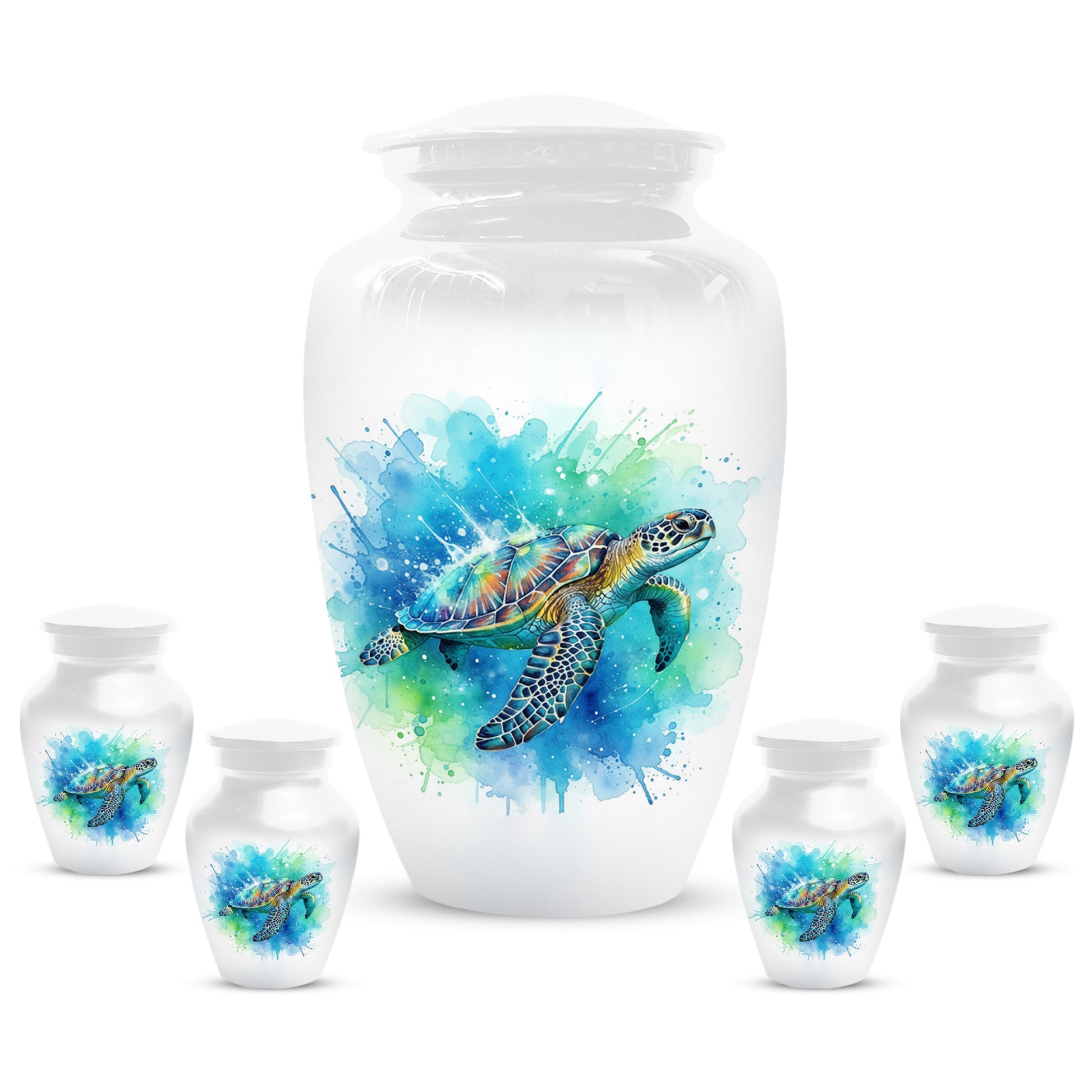 Turtle Urn for Human Ashes | Peaceful Turtle Adult Cremation Urn & Nature Memorial