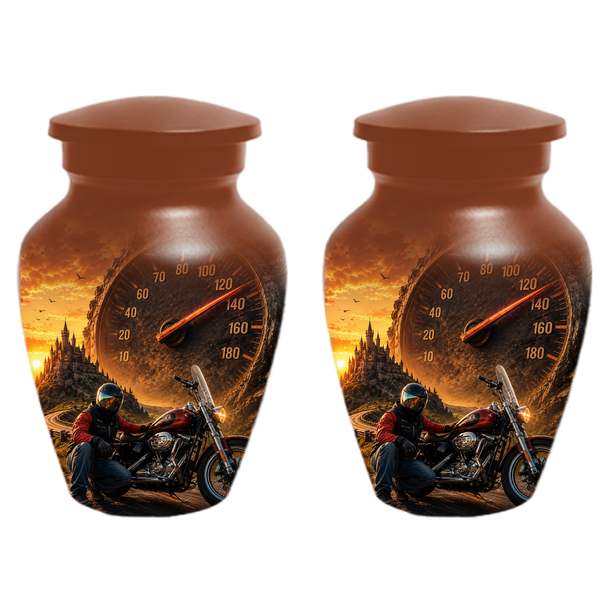 Motorcycle Urn for Ashes - Motorcycle Memorial  Keepsake for Dad
