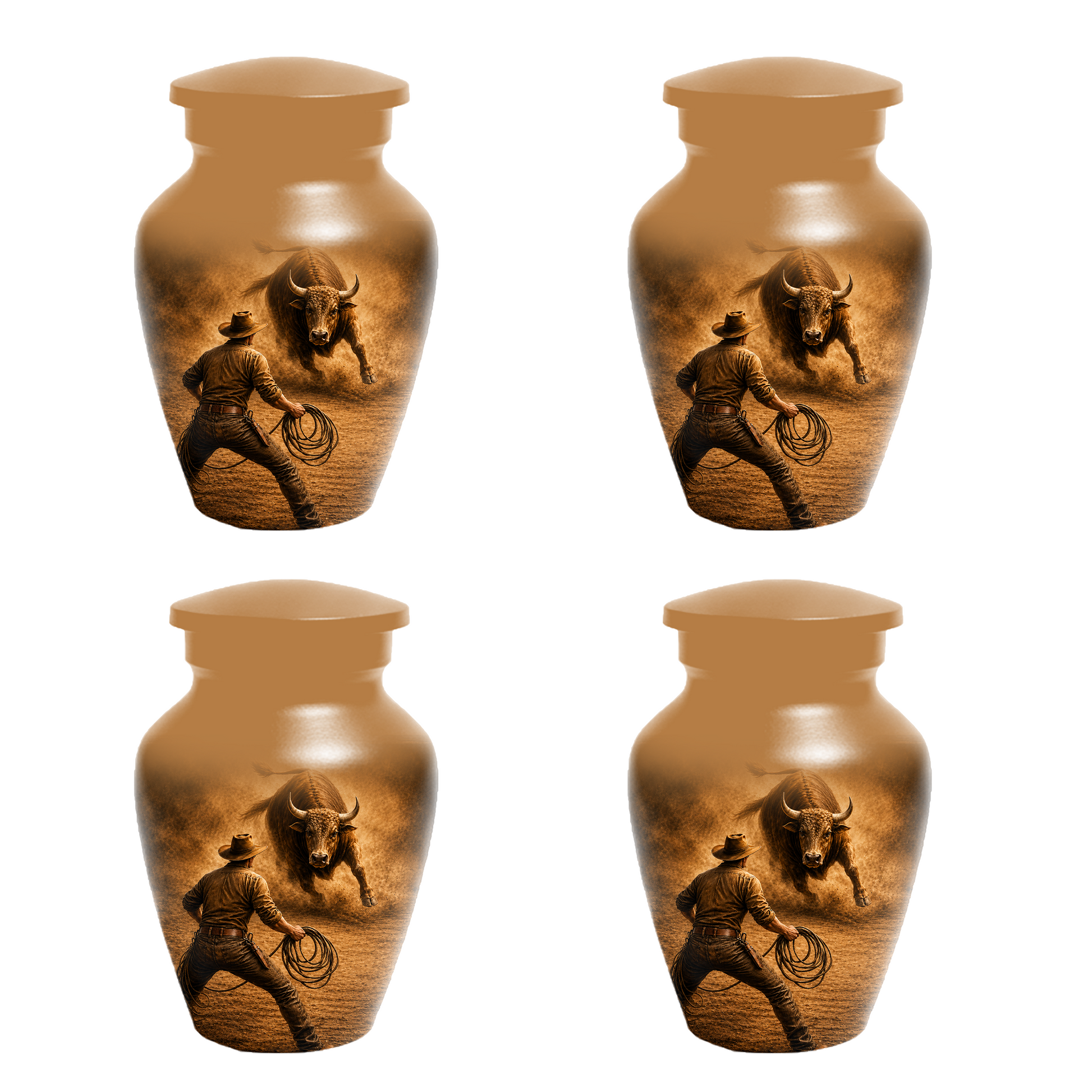 Bull Riding Memorial Urn for Dad -  Cowboy Cremation Urn for Ashes Male