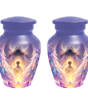 Guardian Angel Cremation Urn, Personalized Angel Memorial Urn for Human Ashes