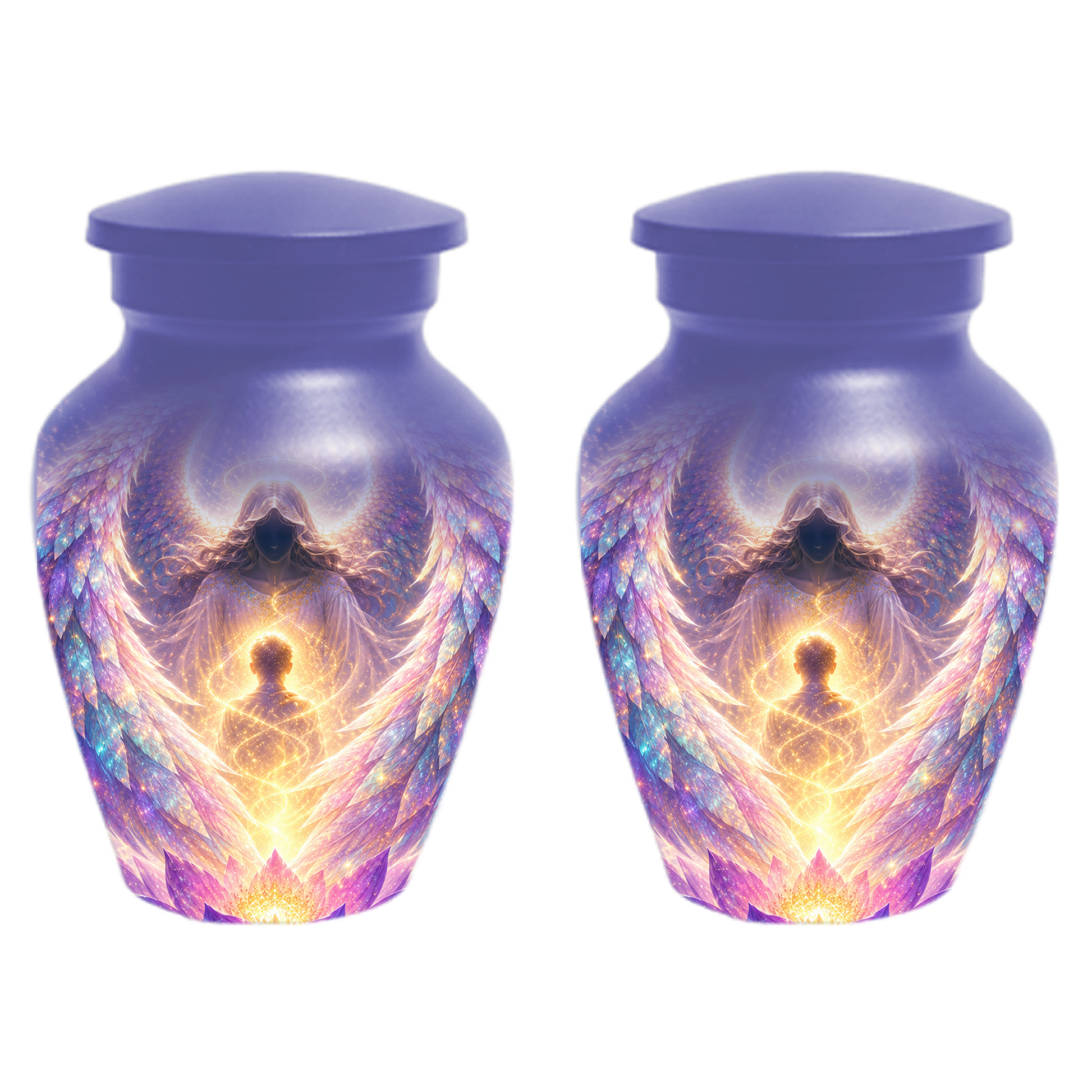 Guardian Angel Cremation Urn, Personalized Angel Memorial Urn for Human Ashes