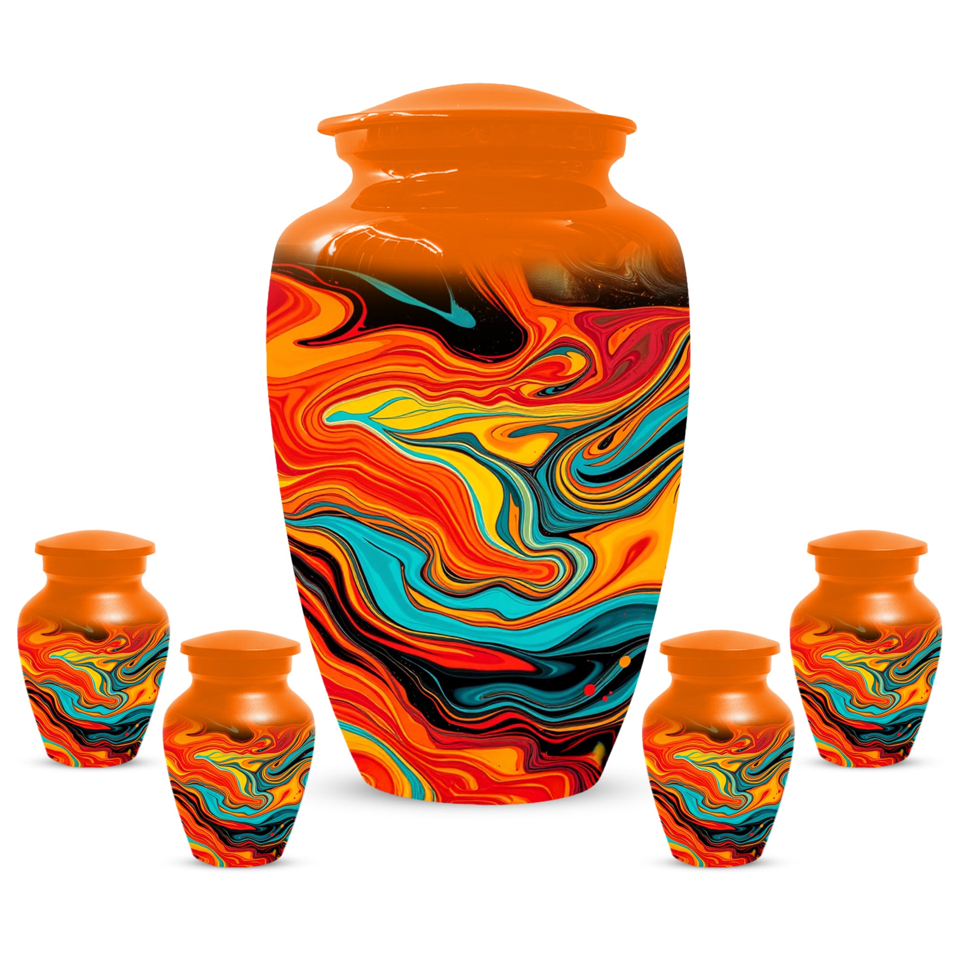 Abstract Art Cremation Urn for Ashes – Custom Colorful Memorial Urns for Men & Women