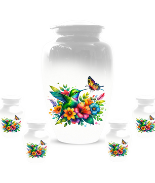 Personalized Hummingbird Cremation Urn for Human Ashes